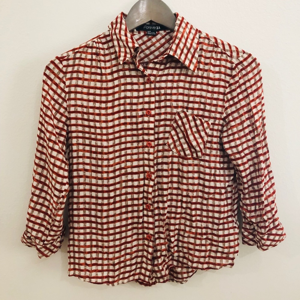 Plaid F21 Top